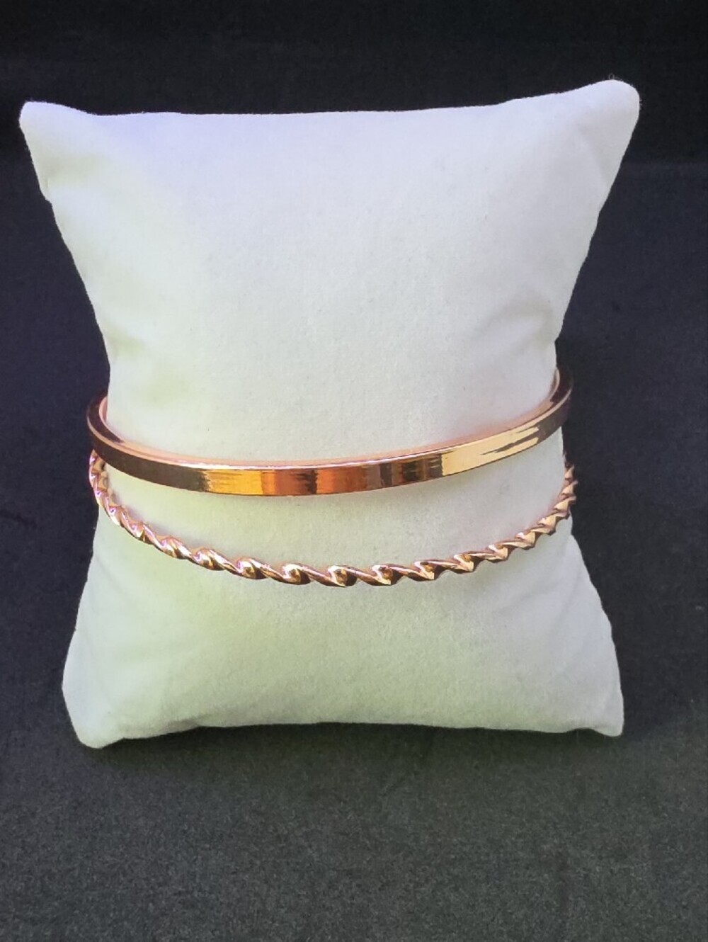 Gold Rose Bow Stackable Bracelet Set - Picture 2 of 4